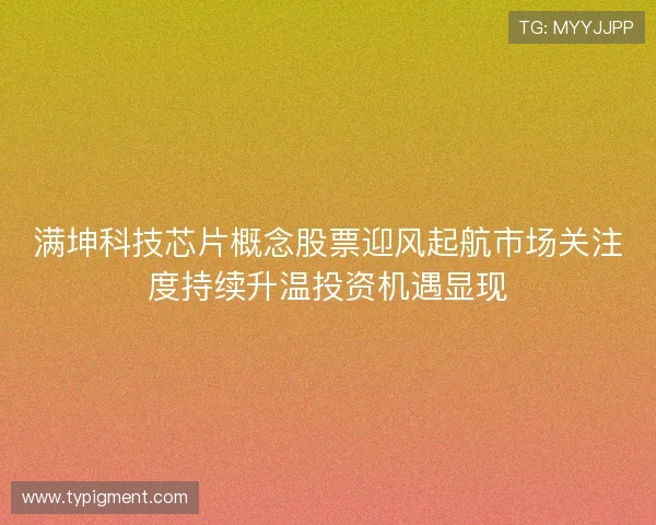 满坤科技芯片概念股票迎风起航市场关注度持续升温投资机遇显现